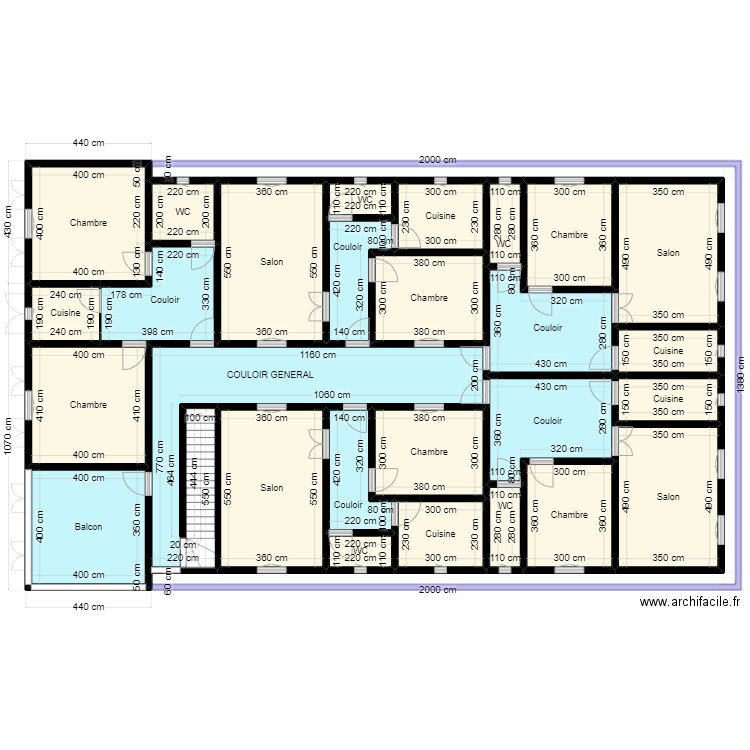 Plan de Terrain 25mx15m Client 36 42 42 94. Plan de 54 pièces et 613 m2