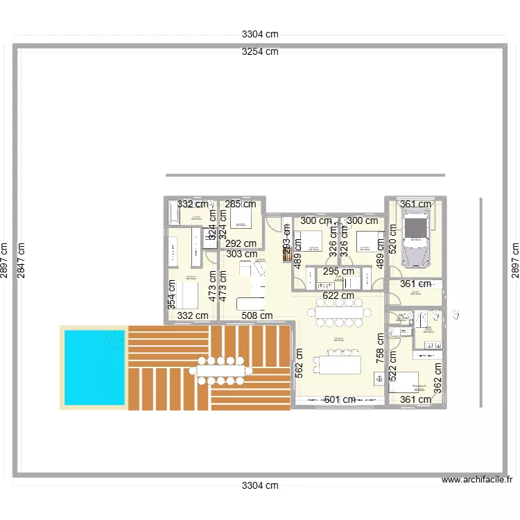 maison 3. Plan de 13 pièces et 1111 m²