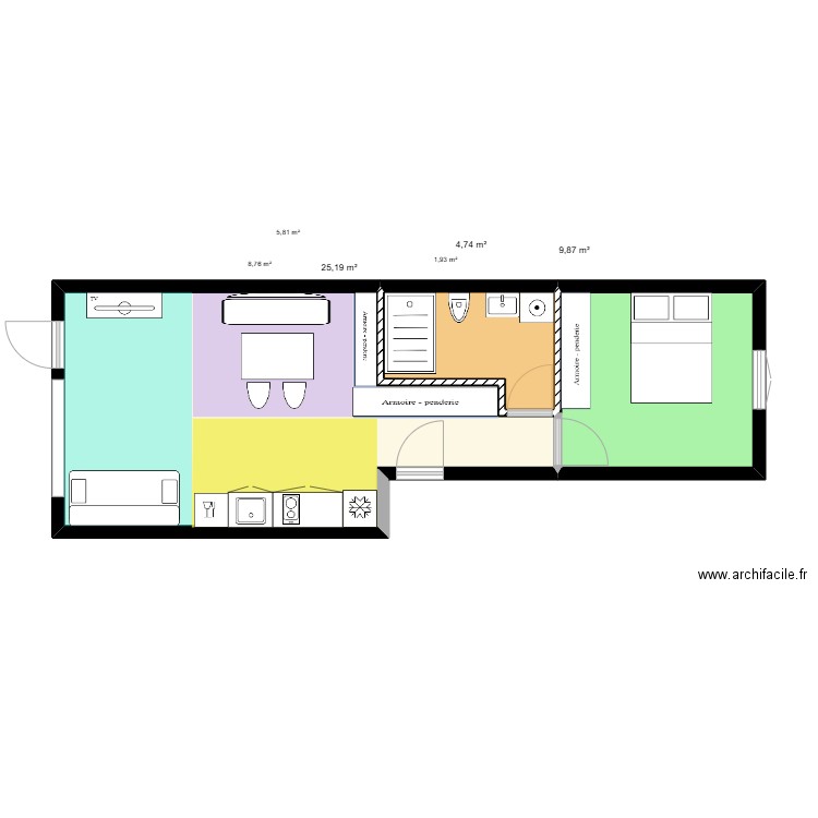 devoir 2 avec meuble essai 2. Plan de 0 pièce et 0 m2
