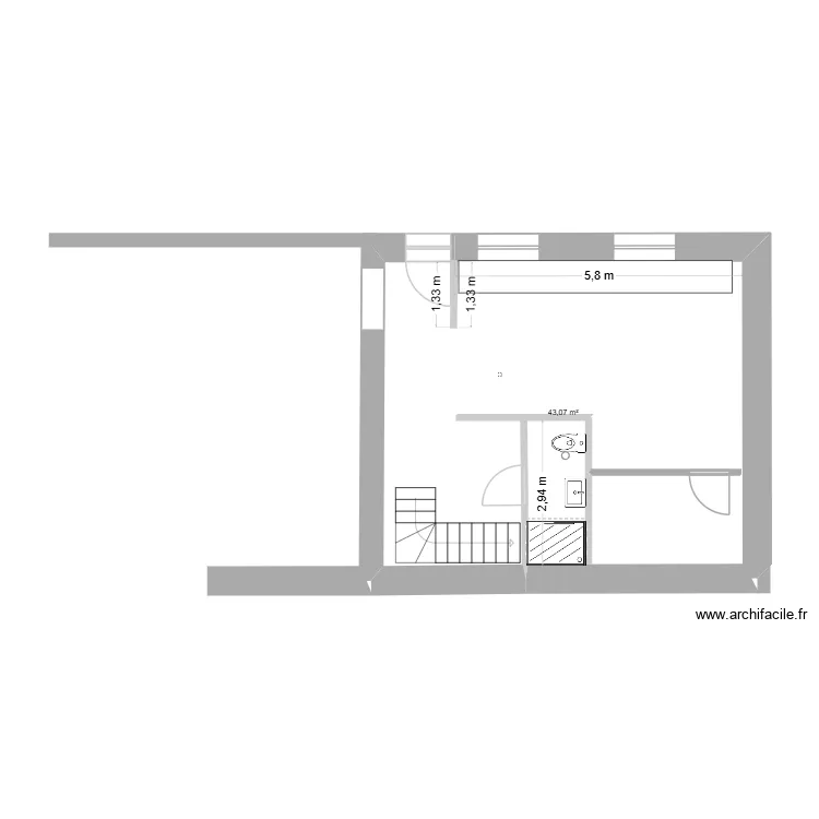 le beatin rez vers 1. Plan de 1 et 43 m² le beatin rez vers 1. Plan de 1 et 43 m²