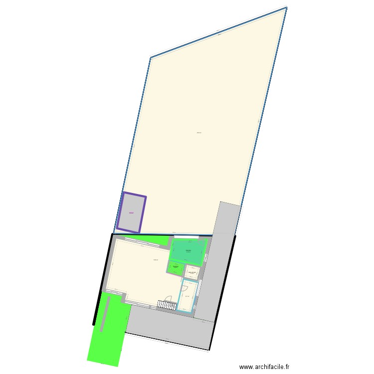 Villa Narbonne Pléiade 14 chambre modifiée. Plan de 13 pièces et 739 m2