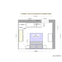 CHAMBRE 1 amenagee en  chambre d'amis et dressing REV 27 av25