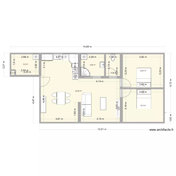 combles TER VVaAALJ. Plan de 