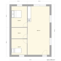Plan maison 2 chambre pmr