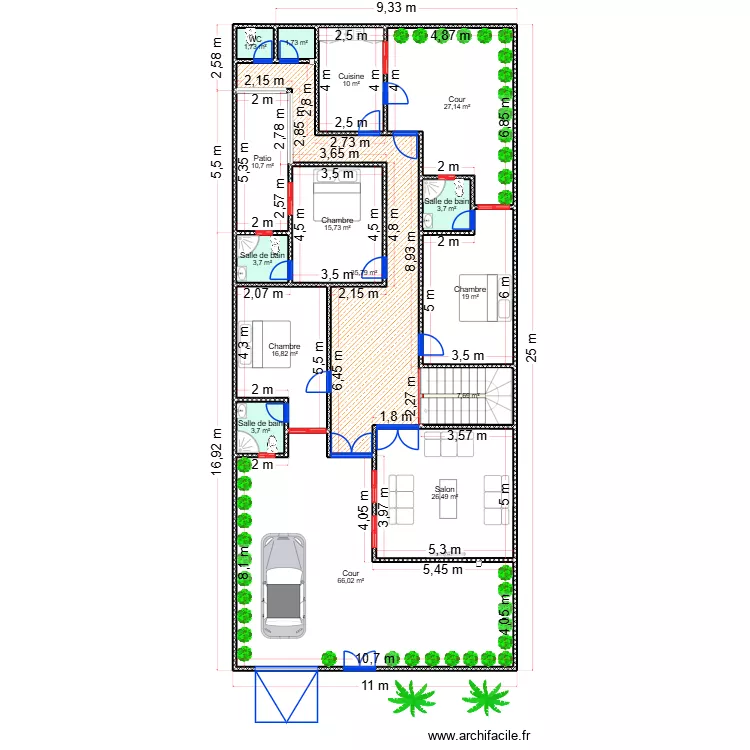ABLAYE GUEYE 2. Plan de 15  et 250 m²