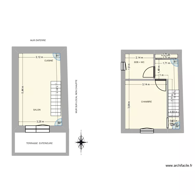 DOS SANTOS MARTINS. Plan de 5  et 39 m²