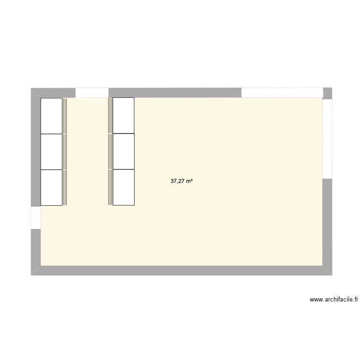 Marie Christine. Plan de 1 pièce et 37 m2