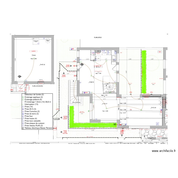 VERNEUIL LOT 4 RDC ELEC. Plan de 0 pièce et 0 m2