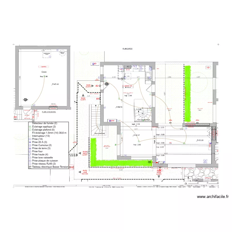VERNEUIL LOT 4 RDC ELEC. Plan de 