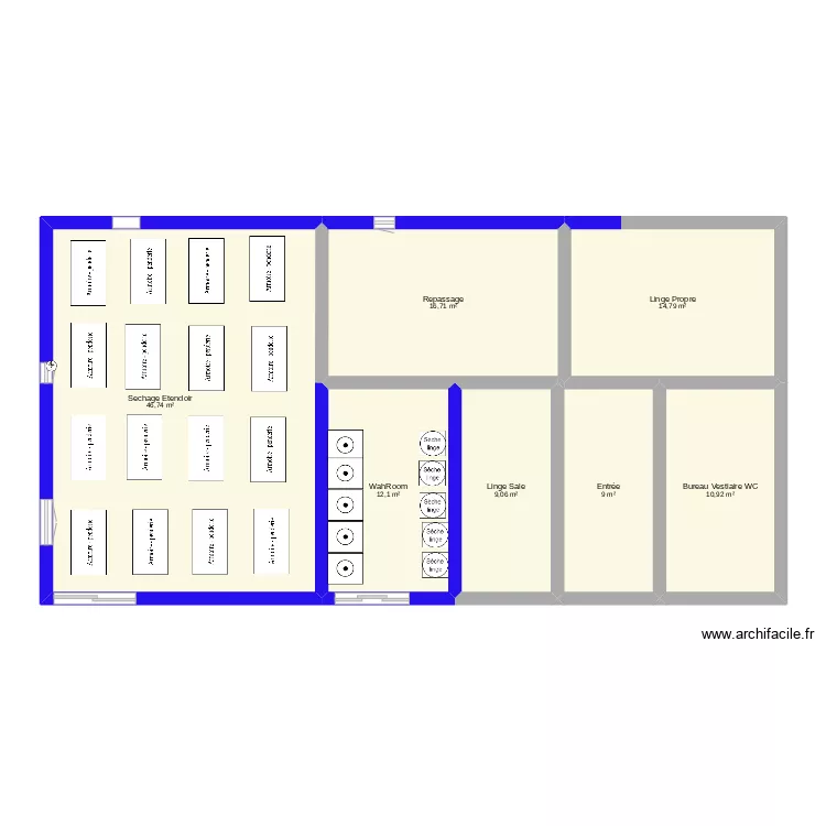 La Petite Mandarine. Plan de 