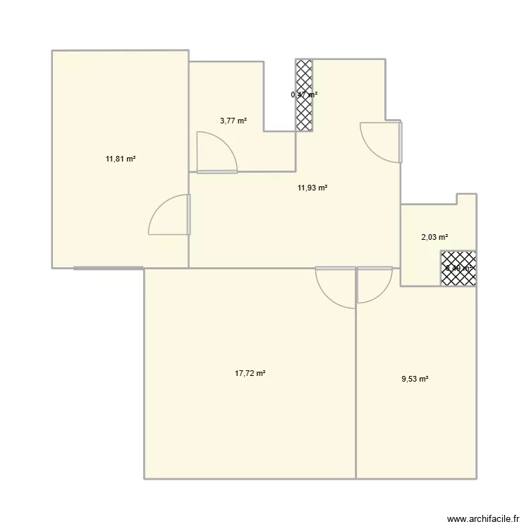 Nveau. Plan de 8 et 58 m² Nveau. Plan de 8 et 58 m²