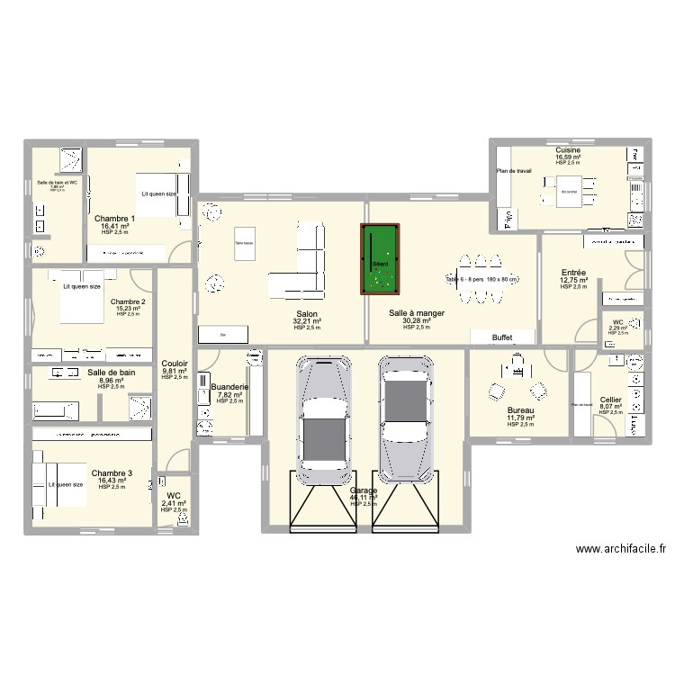 PLAN DEFINITIF 2 SALON EN CONTINUITE 1. Plan de 16 pièces et 245 m2