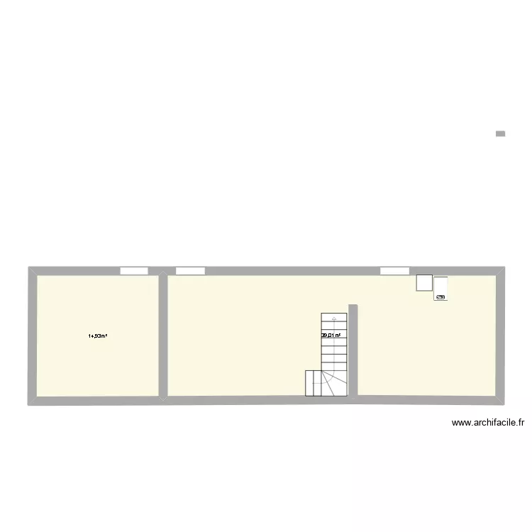 RDC LONGUENESSE. Plan de 2 pièces et 54 m²
