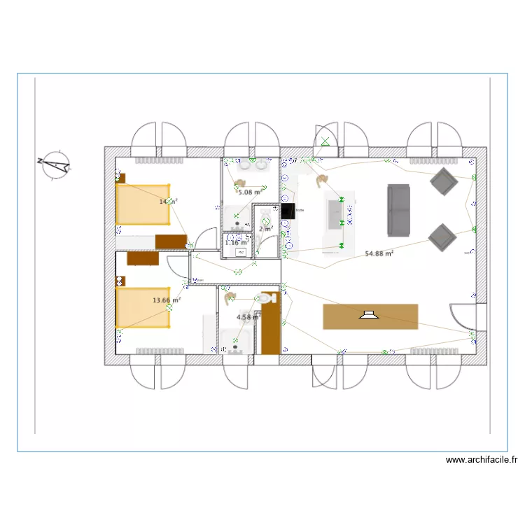 grande classe des bernardines. Plan de grande classe des bernardines. Plan de