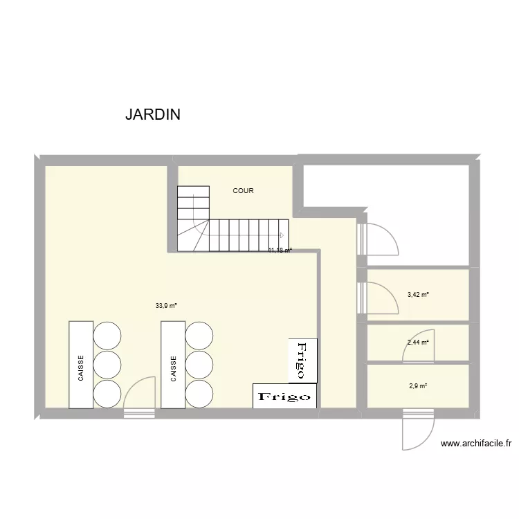 YEKA plan magasin. Plan de 5 et 53 m² YEKA plan magasin. Plan de 5 et 53 m²
