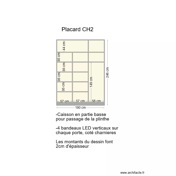 Placard CH2. Plan de 