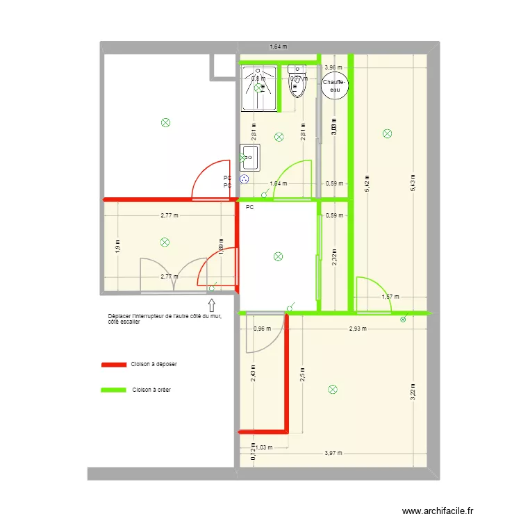 Projet Luzan Talence. Plan de 6  et 34 m²