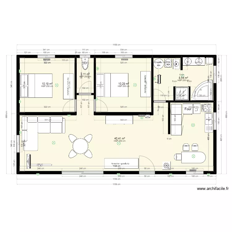 F3 -75 M2. Plan de 
