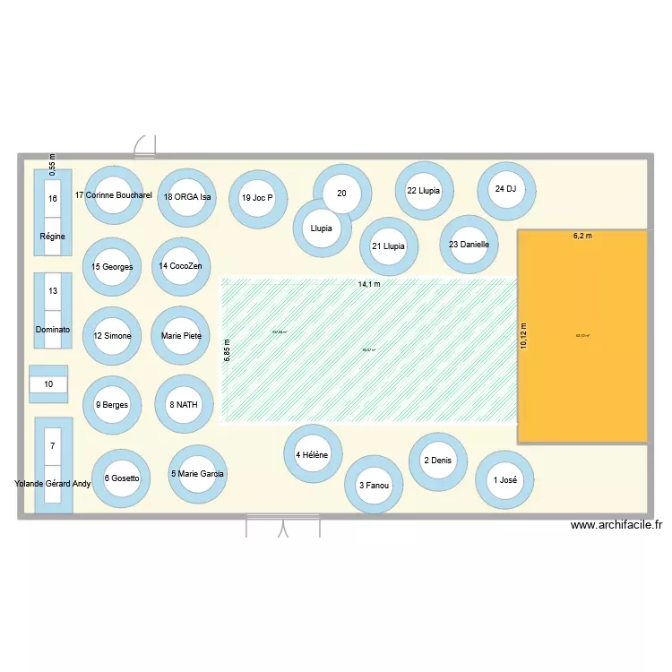 Plan réveillon 2026-2027 remaniement n° tables. Plan de 3 Pièces et 497 m² Plan réveillon 2026-2027 remaniement n° tables. Plan de 3 Pièces et 497 m²