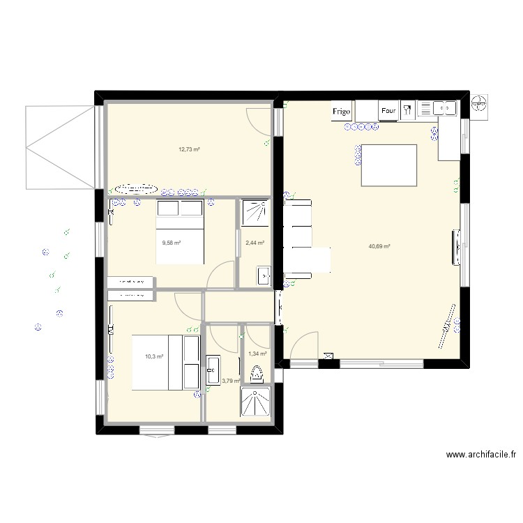 Maison Marcelyn. Plan de 0 pièce et 0 m2