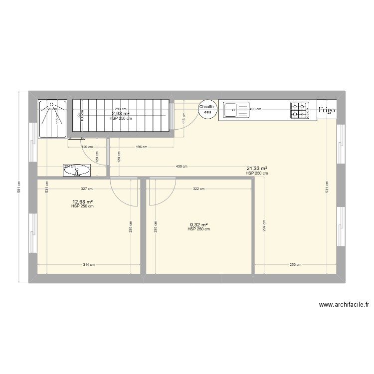 Projet Garage. Plan de 7 pièces et 92 m2