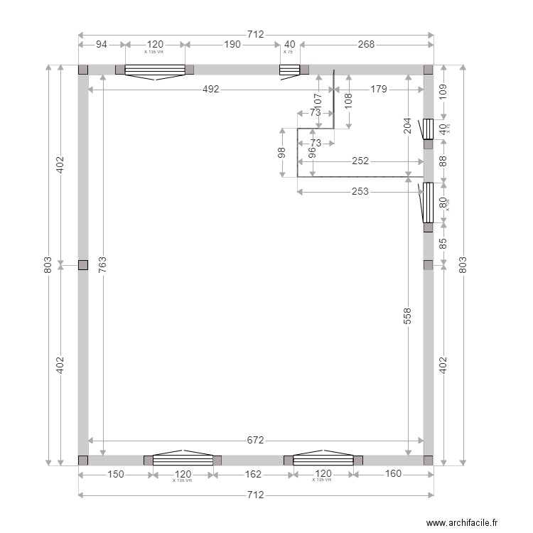 SCI IMPASSE PARADIS ELEVATION ETAGE. Plan de 2 pièces et 51 m2