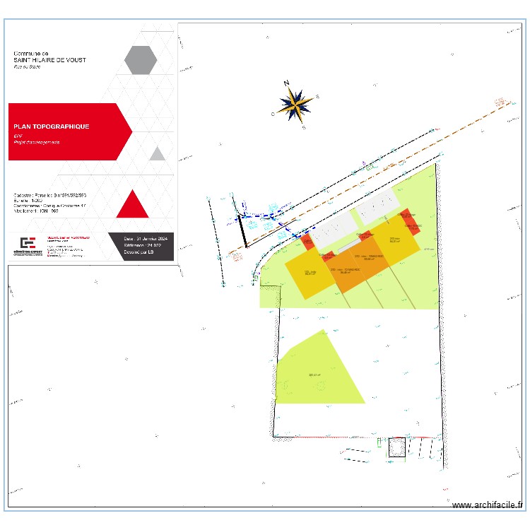 st hilaire. Plan de 0 pièce et 0 m2