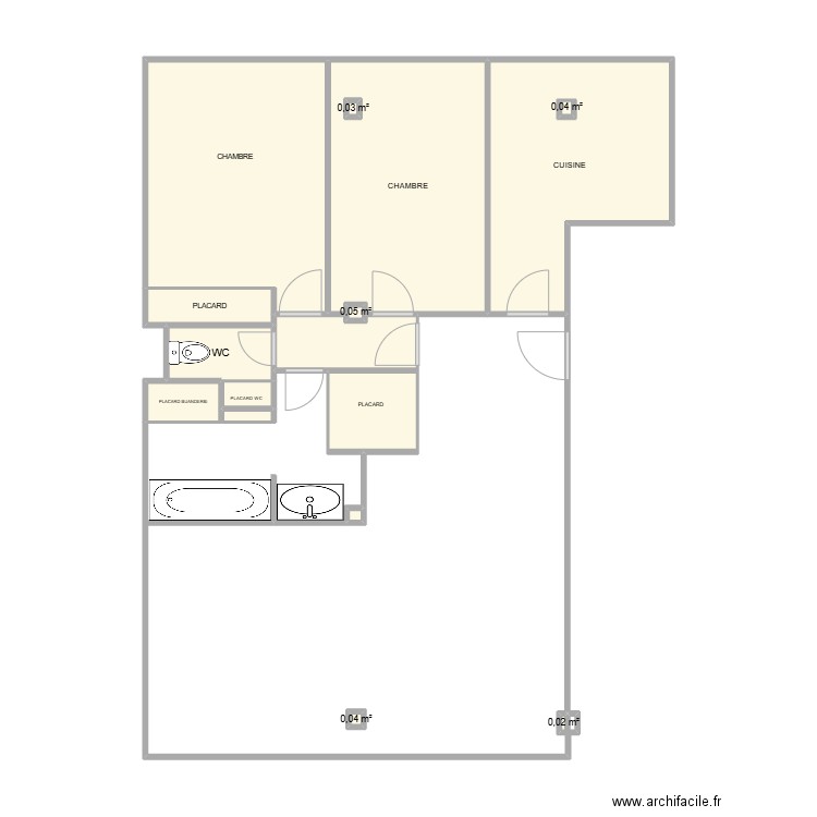 PONCHE PROJET. Plan de 16 pièces et 41 m2