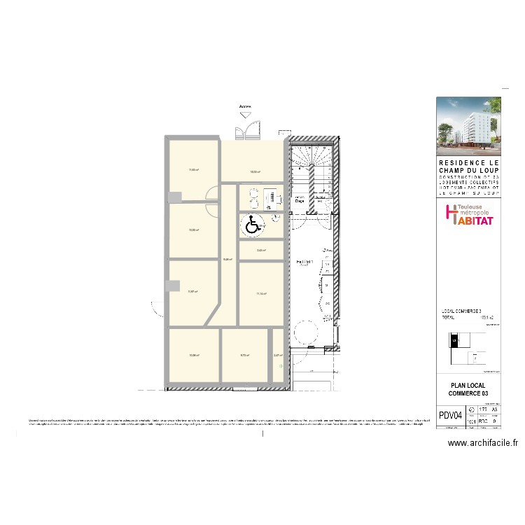 Cabinet dentaire 2. Plan de 11 pièces et 100 m2