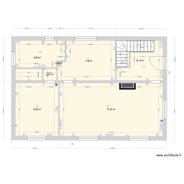 RDC-V1-Mobilier. Plan de 0 pièce et 0 m2 RDC-V1-Mobilier. Plan de 0 pièce et 0 m2