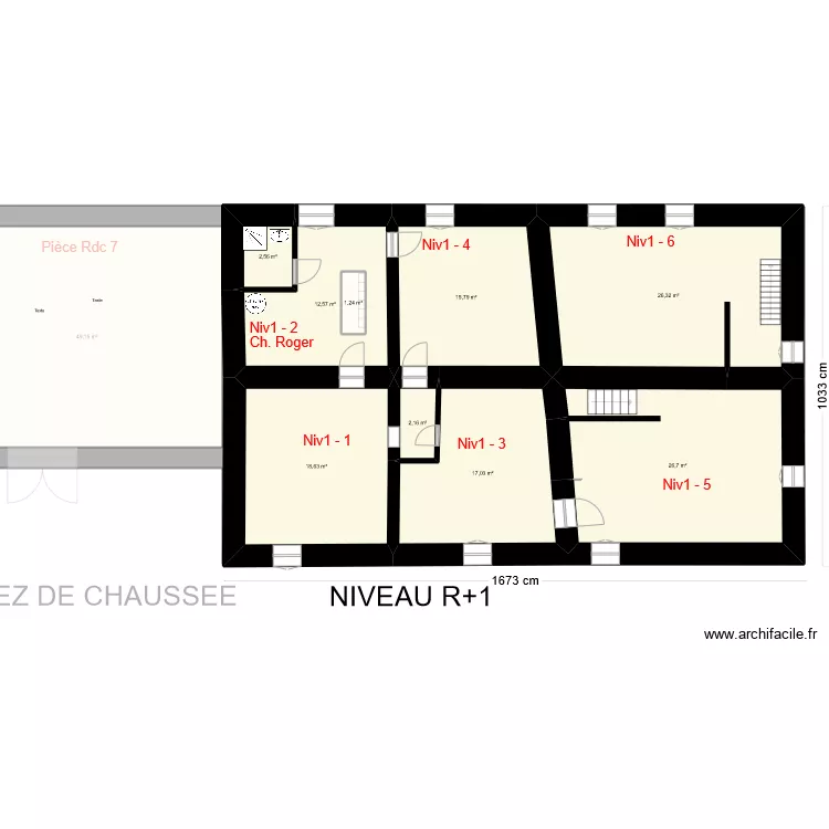 Maison GOUDARD V1. Plan de 