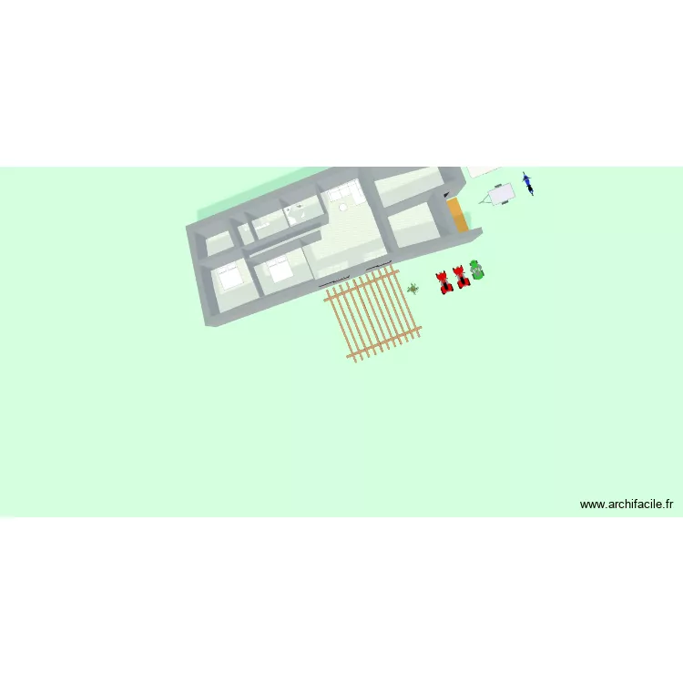 MAISON COTE. Plan de 9  et 175 m²