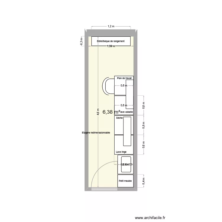 PLAN RESERVE NB04. Plan de 1  et 6 m²