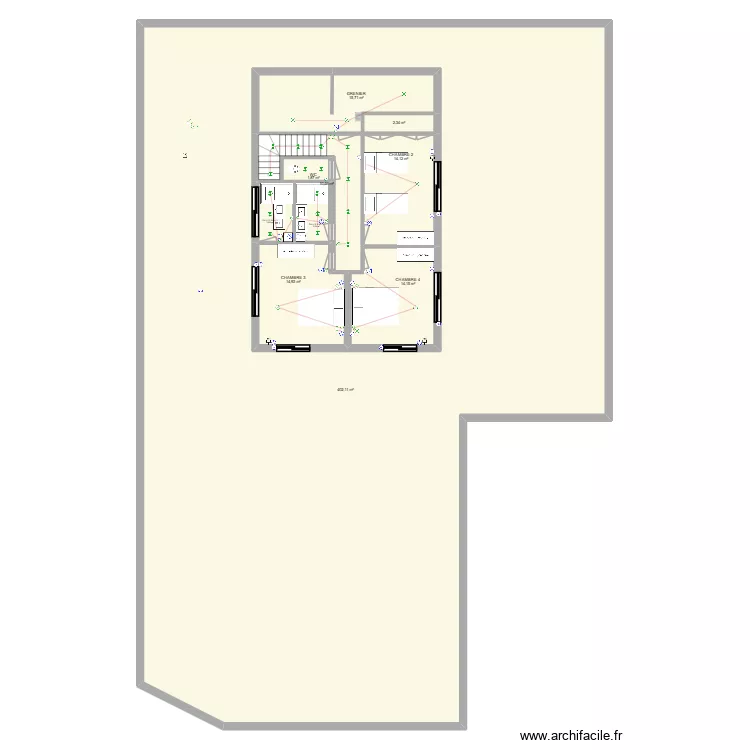41 SORINS 1er etage. Plan de 10  et 580 m²