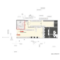 PLAN boutique avec entré voyage et agence immo et espace voyage + formations