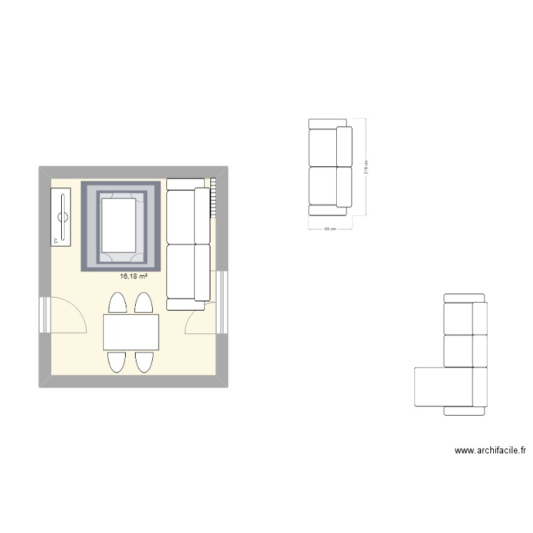 Salon APPART VTR. Plan de 0 pièce et 0 m2