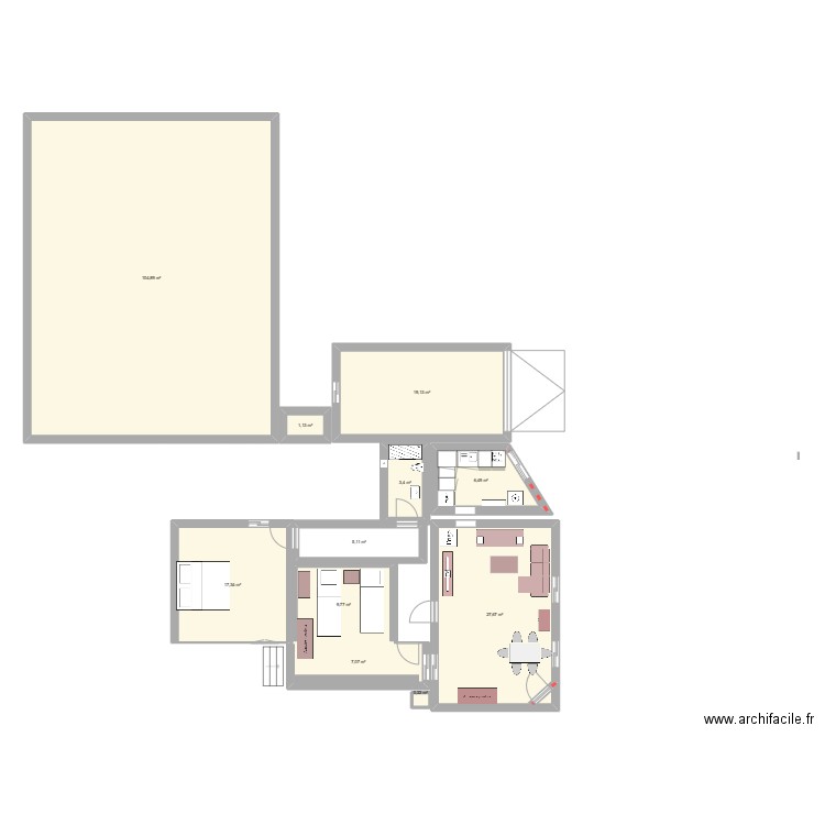 Plan appartement. Plan de 11 pièces et 202 m2
