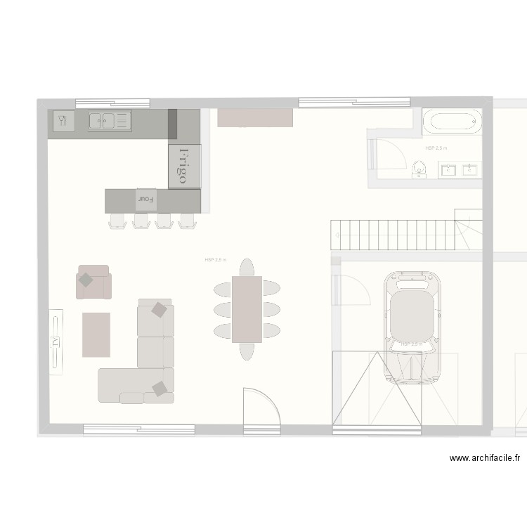 maison mitoillene. Plan de 5 pièces et 196 m2