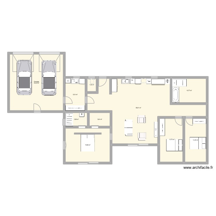 maison 1. Plan de 0 pièce et 0 m2