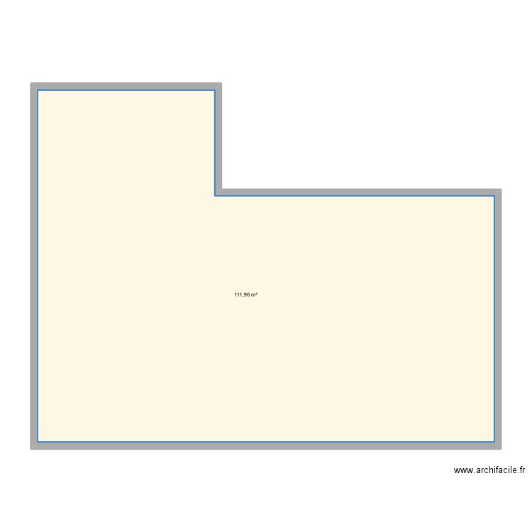 Ghbb. Plan de 1 pièce et 112 m2