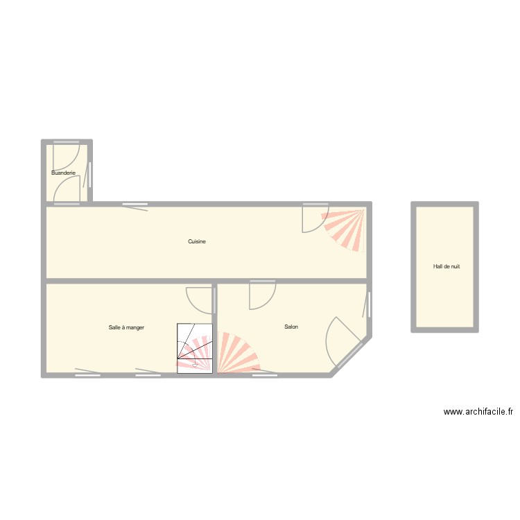 plan Simon. Plan de 5 pièces et 32 m2