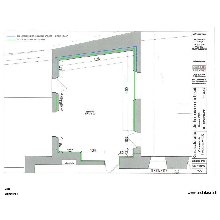 DUCHANGE - PLOUBAZLANEC. Plan de 0 pièce et 0 m2