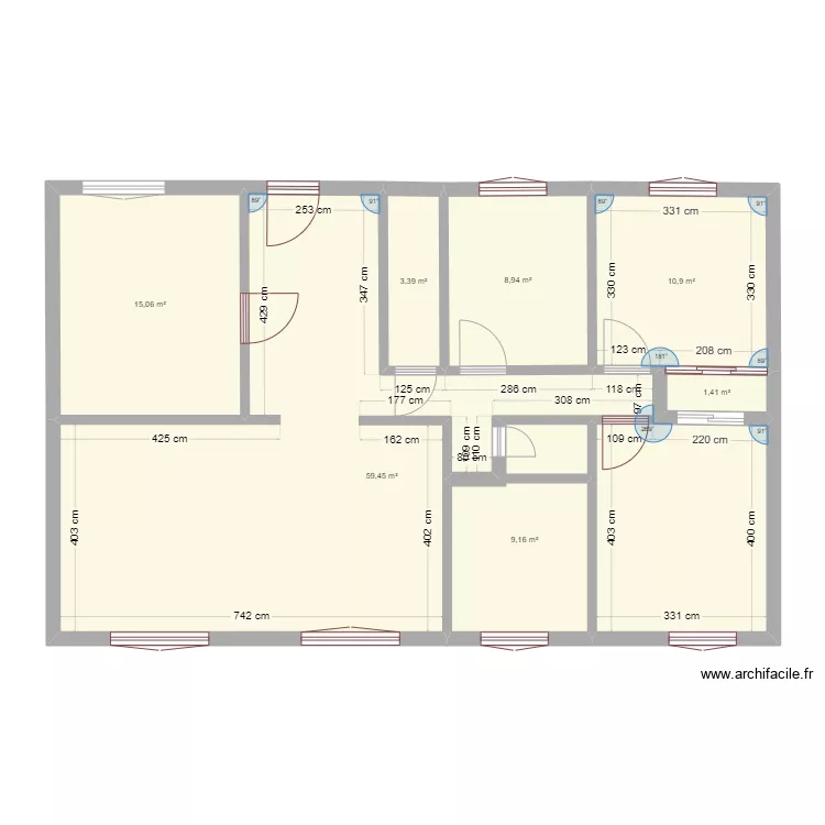 maison michele. Plan de 