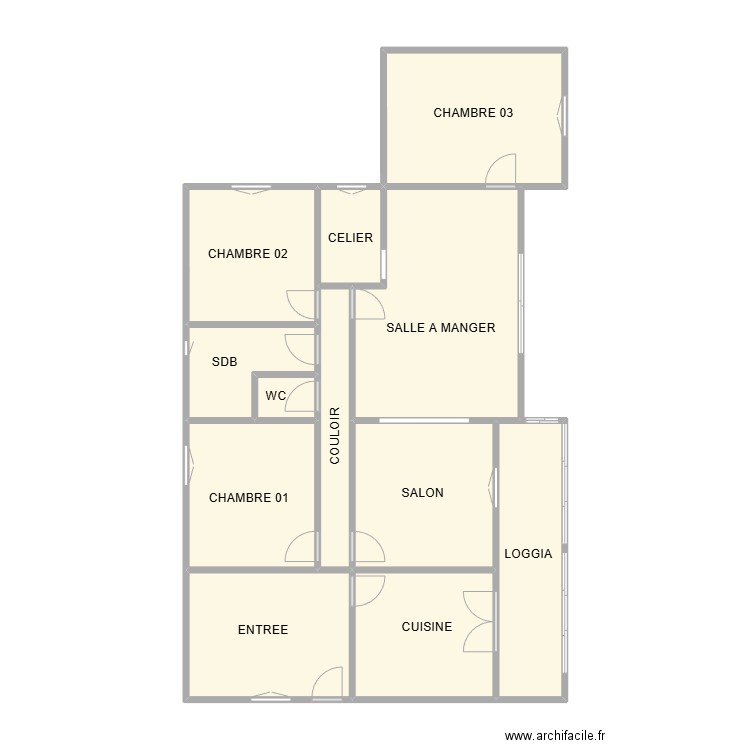 PLAN VAUVERT PERRIER. Plan de 12 pièces et 76 m2