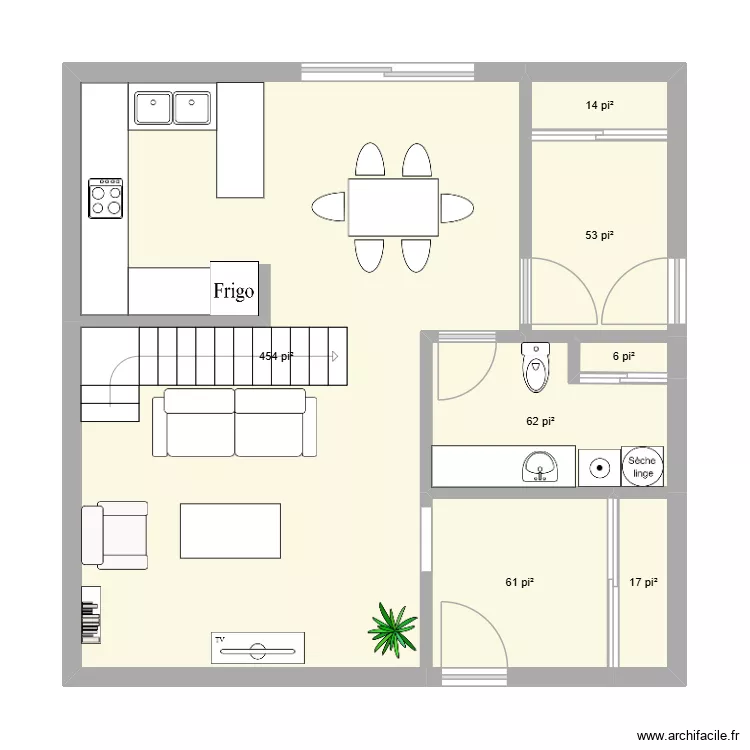FG-52A. Plan de 8  et 127 m²