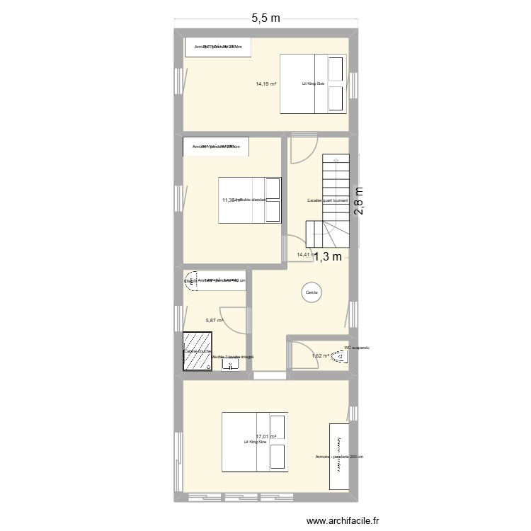 ETAGE 1. Plan de 0 pièce et 0 m2