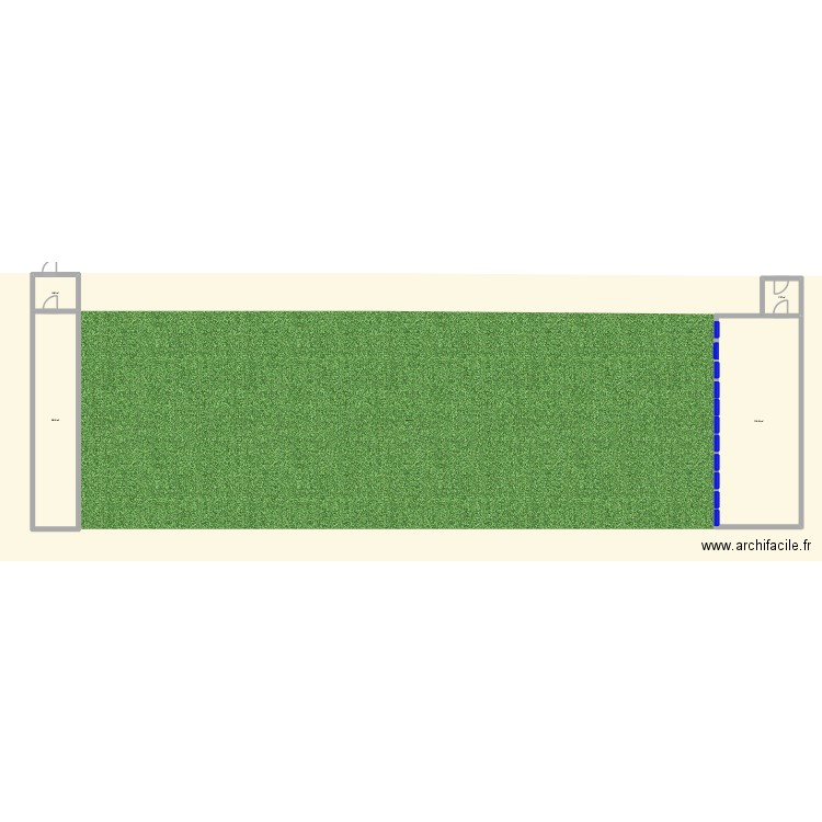 Stand de tir. Plan de 4 pièces et 178 m2