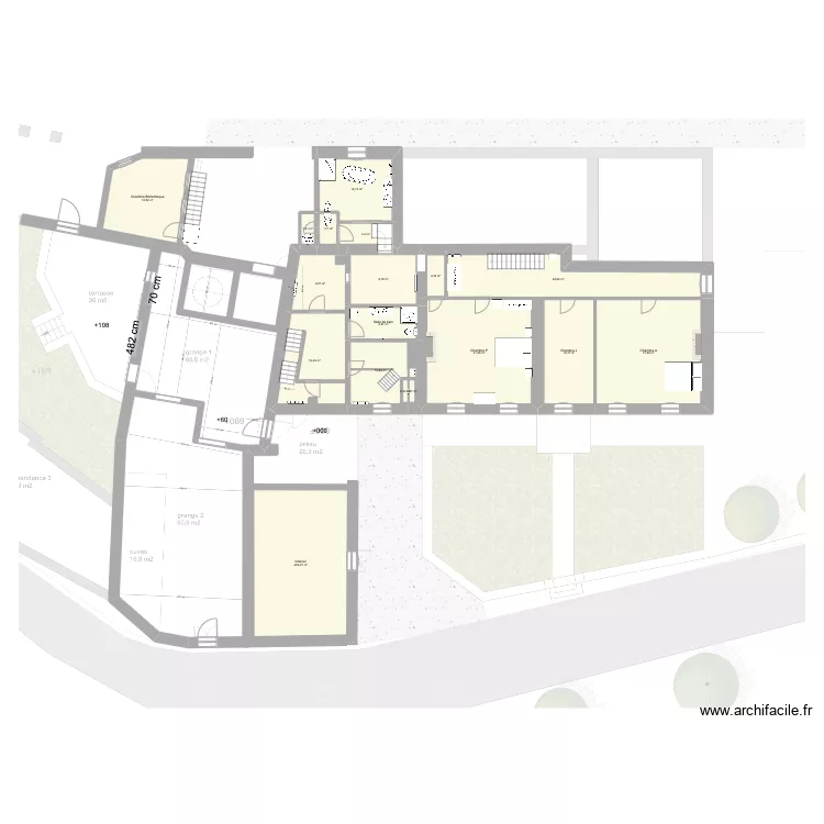 Clos Lasserre 1er &eacute;tage. Plan de 