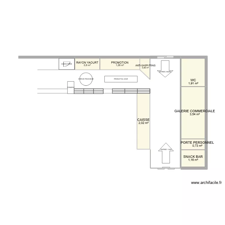 PLAN LEADER PRICE. Plan de 8 pièces et 12 m²