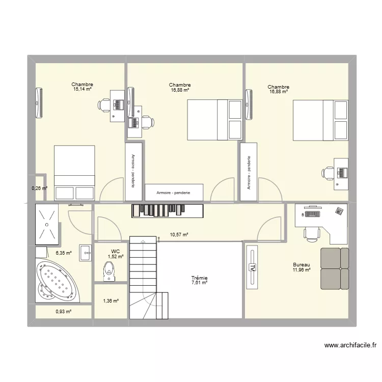 etage future. Plan de 11 et 89 m² etage future. Plan de 11 et 89 m²